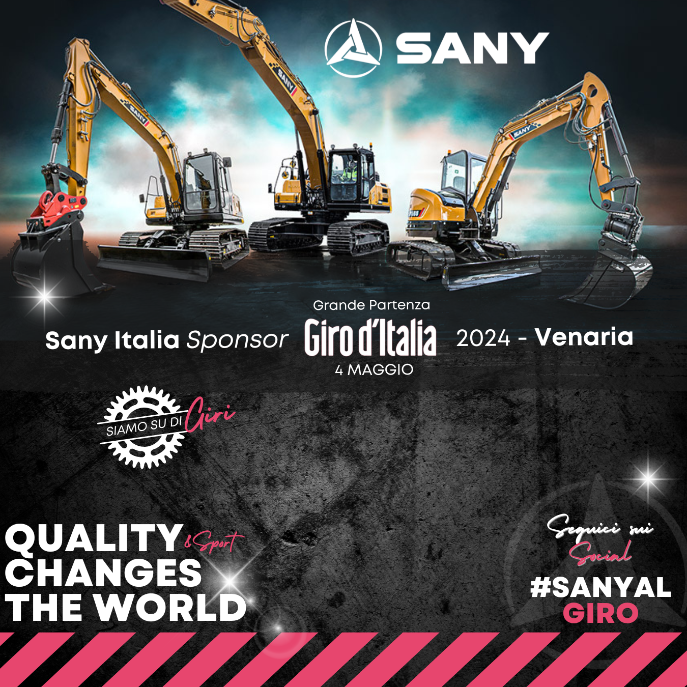 Sany Italia al Giro d'Italia 2024, Grande Partenza di Venaria !